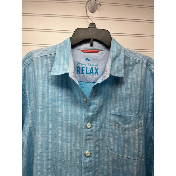 Tommy Bahama Relax Linen Blend Button Down Long Sleeve Shirt Size - Picture 3 of 13